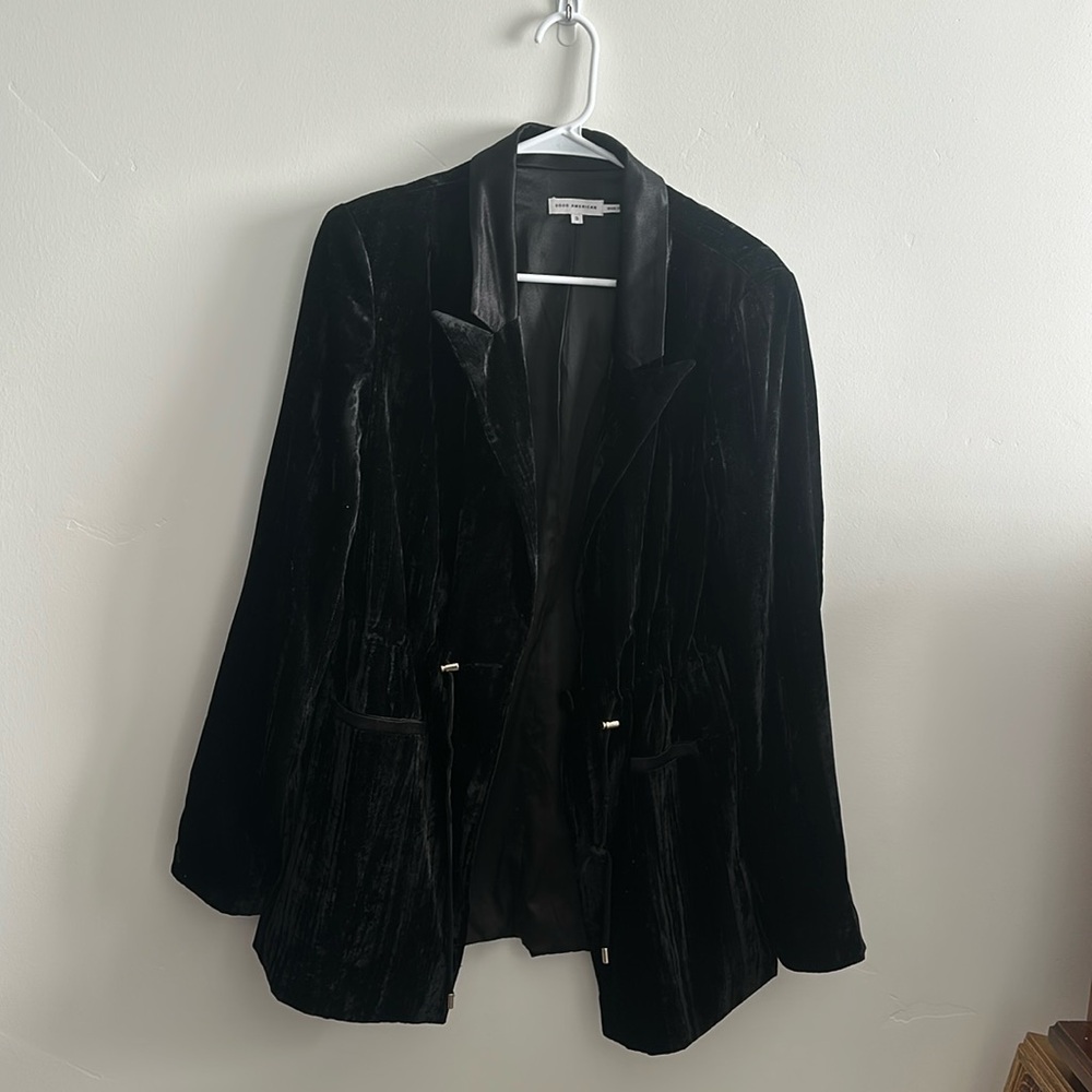 Crushed velvet blazer